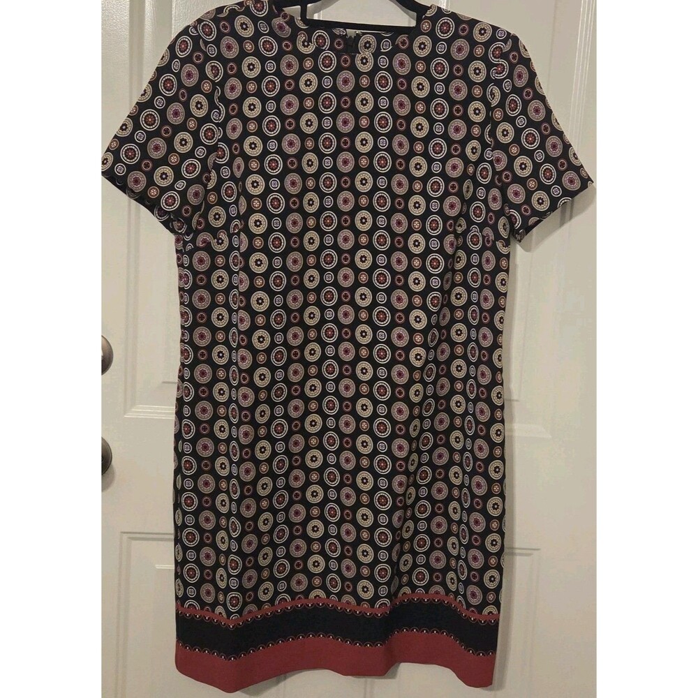 NWT - Ann Taylor Geo Border Shift Dress - Size 8